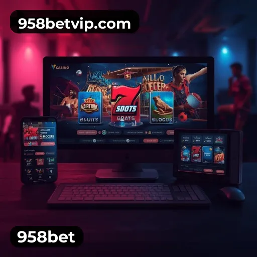 App 958bet para iOS e Android — interface mobile, login biométrico e PIX integrado